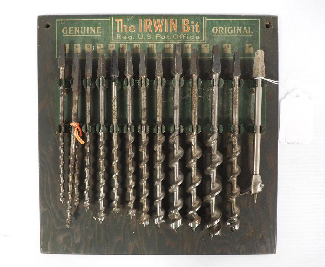 Irwin Bit wooden display with bits (1 of 2)