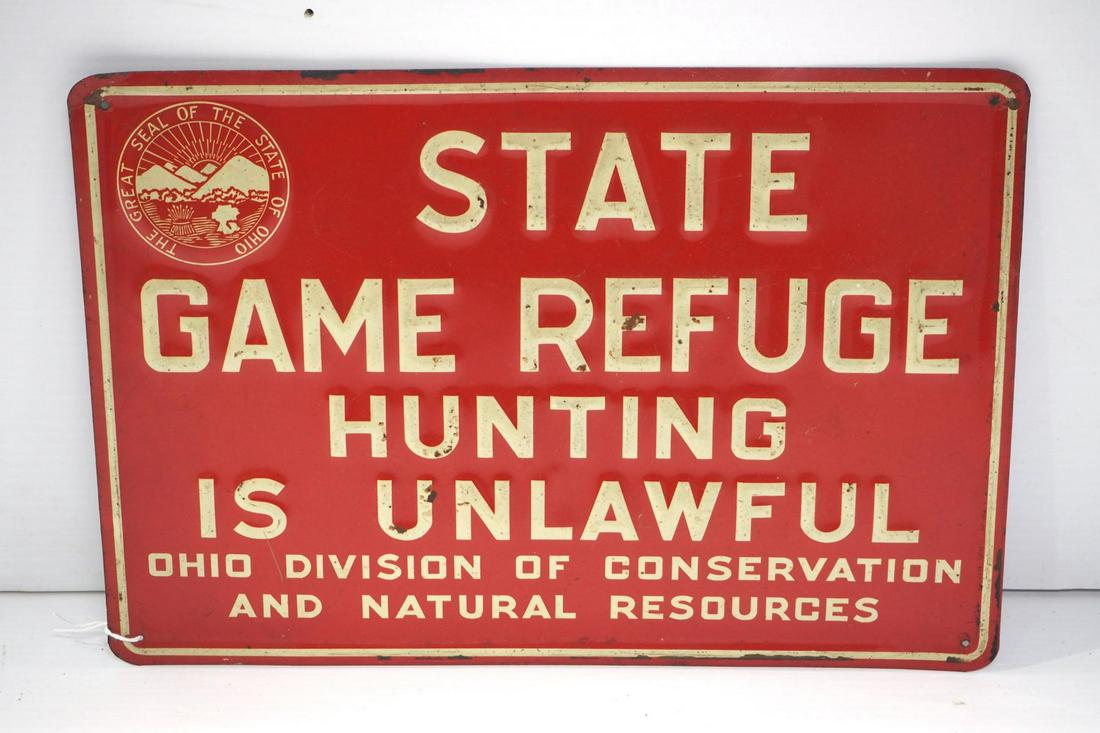 State of Ohio Game Refuge sign (1 of 3)