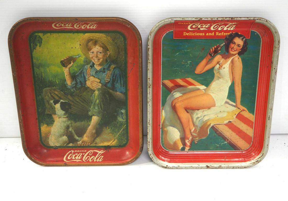 1931 & 1939 Coca Cola trays (1 of 2)