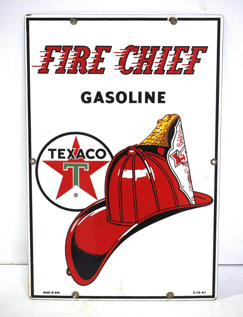 Texaco Fire Chief Gasoline sign (1 of 3)