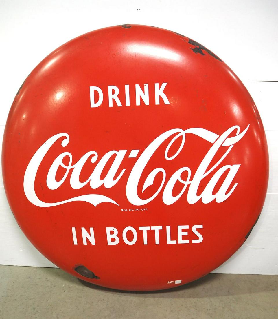 Drink Coca Cola In Bottles button sign (1 of 6)