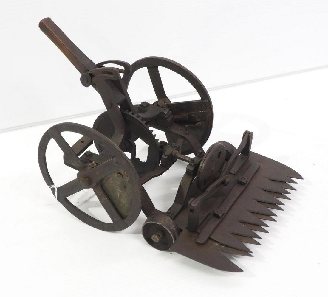 Salesman sample cast iron push mower (1 of 5)