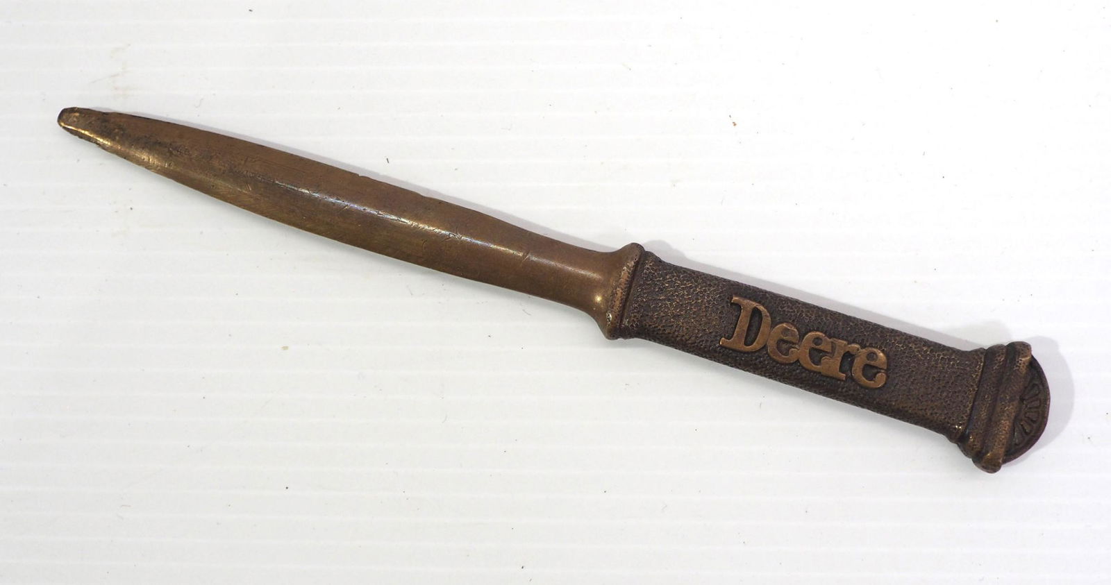 Deere & Velie brass letter opener (1 of 2)