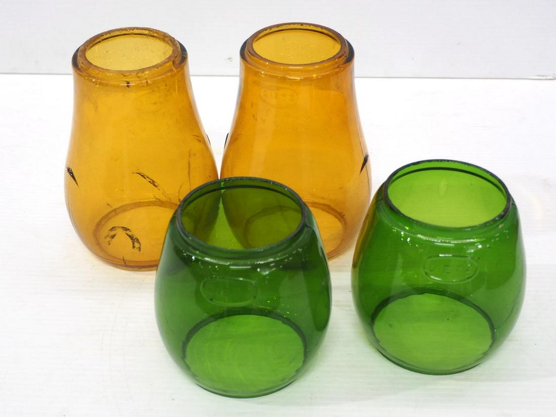 (4) Dietz railroad lantern globes (1 of 4)