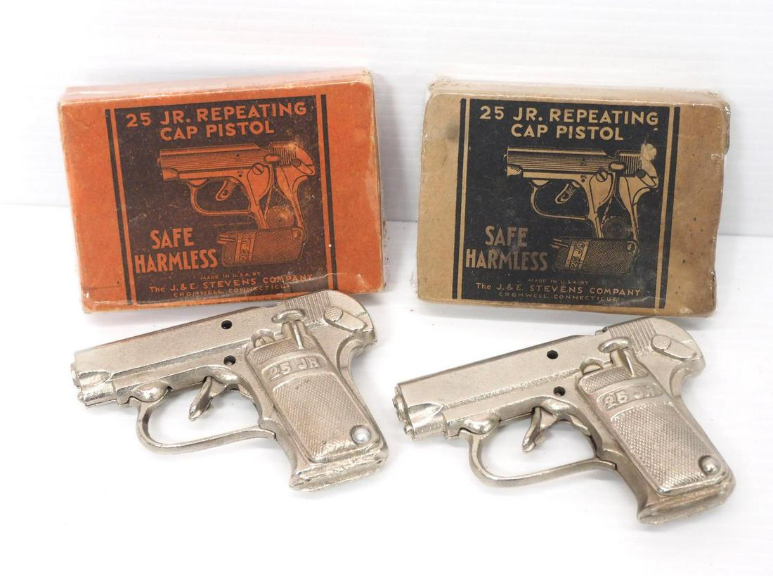 (2) J & E Stevens 25 Jr. Repeating Cap Guns (1 of 2)