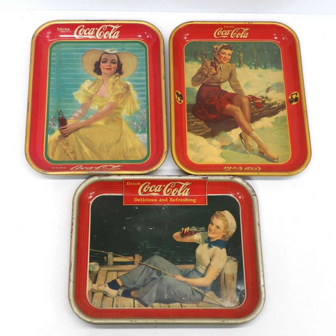 (3) Coca Cola trays (1 of 8)