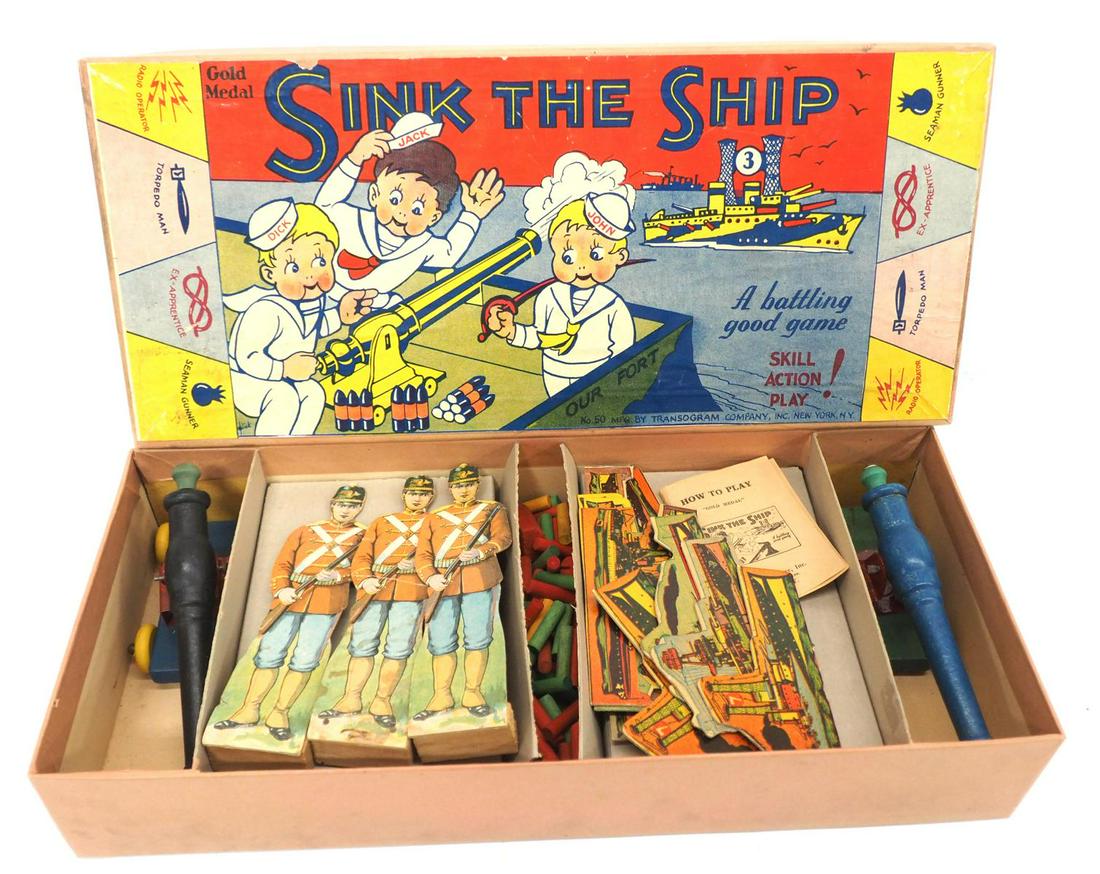 Transogram Co.'s Sink The Ship Game: Transogram Co.'s Sink The Ship Game with great graphics -Very Good