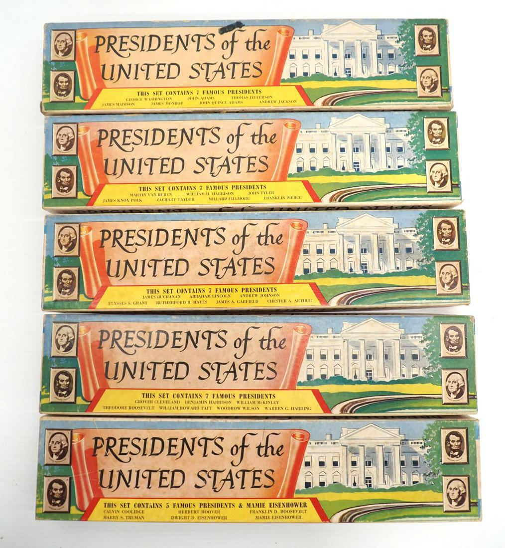 (5) Marx President Sets: (5) Marx President Sets, #1 thru #5, with original boxes -Very Good