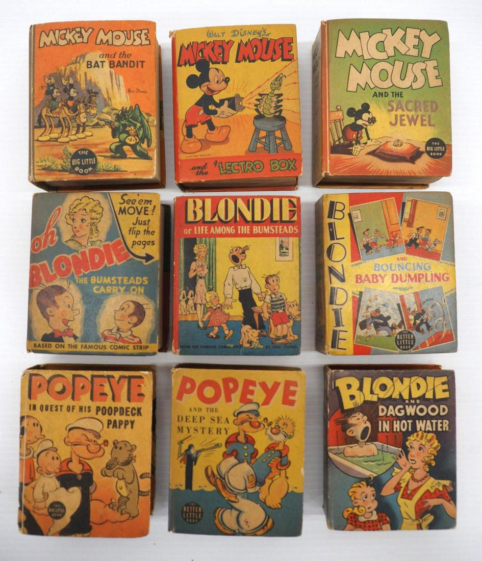 Big Little Books: Big Little Books: (4) Blondie / (2) Popeye / (3) Mickey Mouse -Excellent