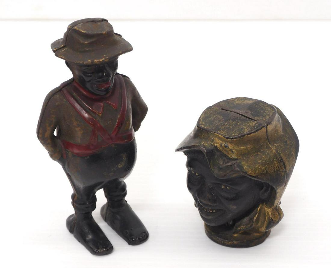 (2) Cast iron banks (1 of 5)