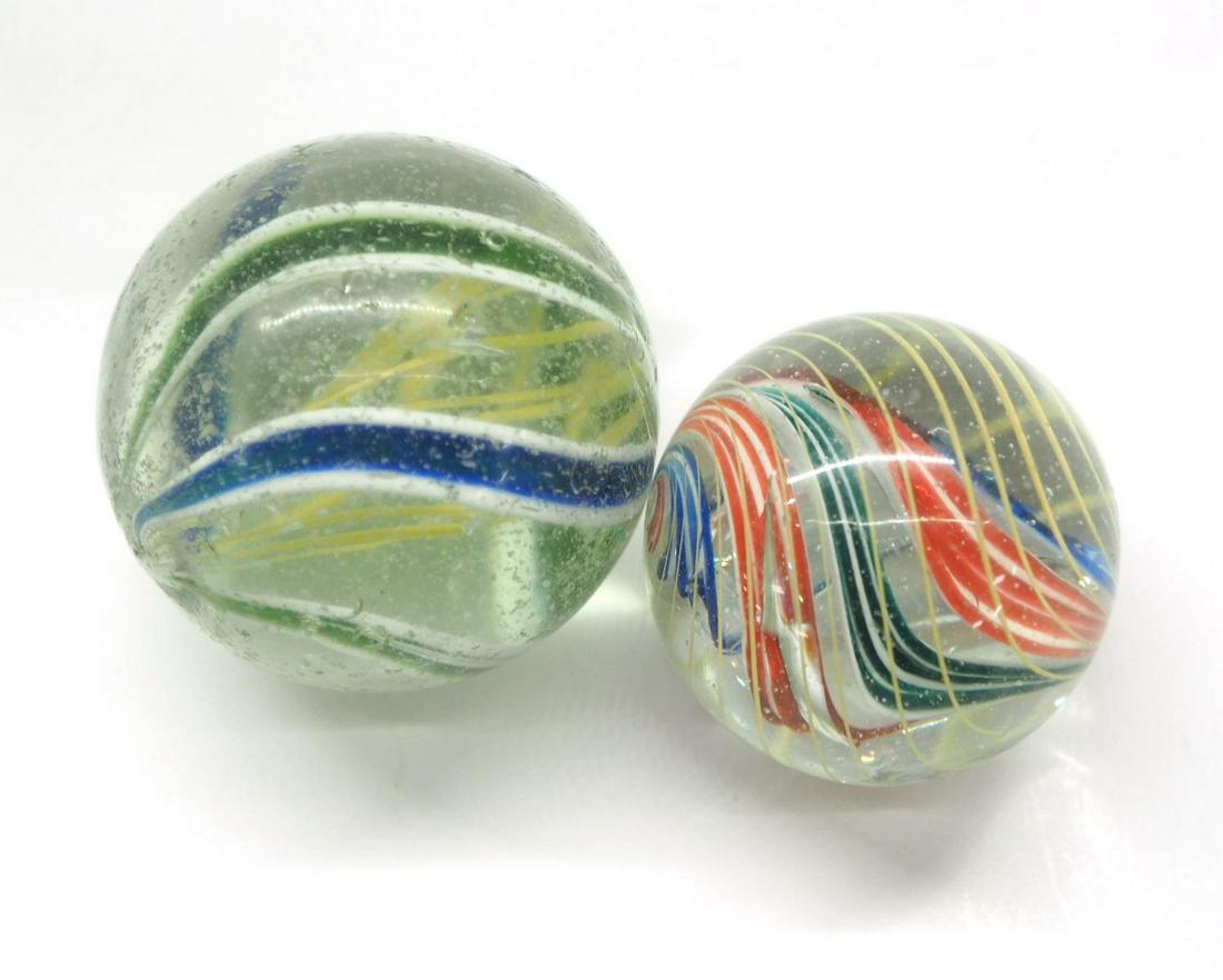 (2) Large swirl marbles (1 of 4)