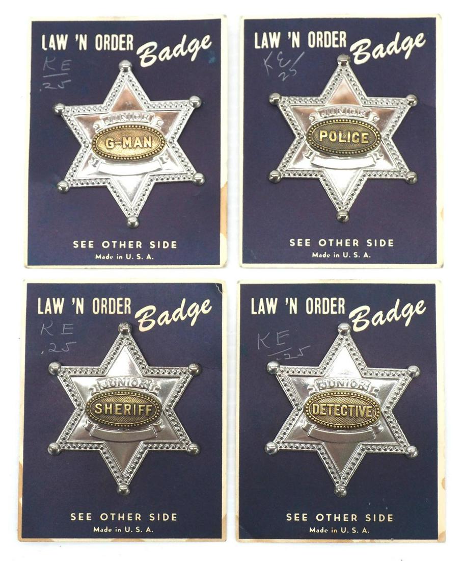 (4) 1960s Law & Order Badges (1 of 2)