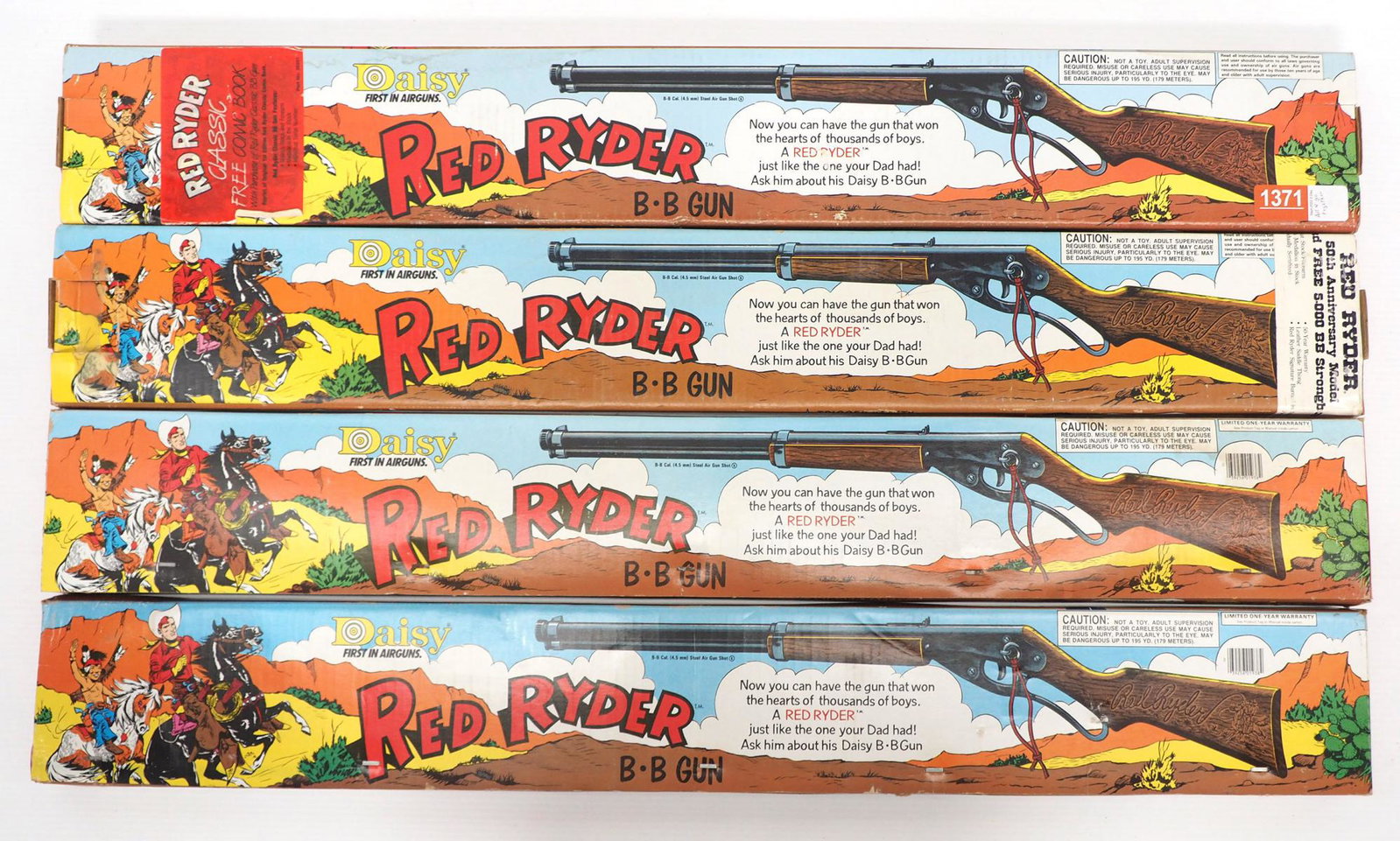 (4) Daisy Red Ryder BB Rifles: (4) Daisy Red Ryder BB Rifles with boxes -Near Mint