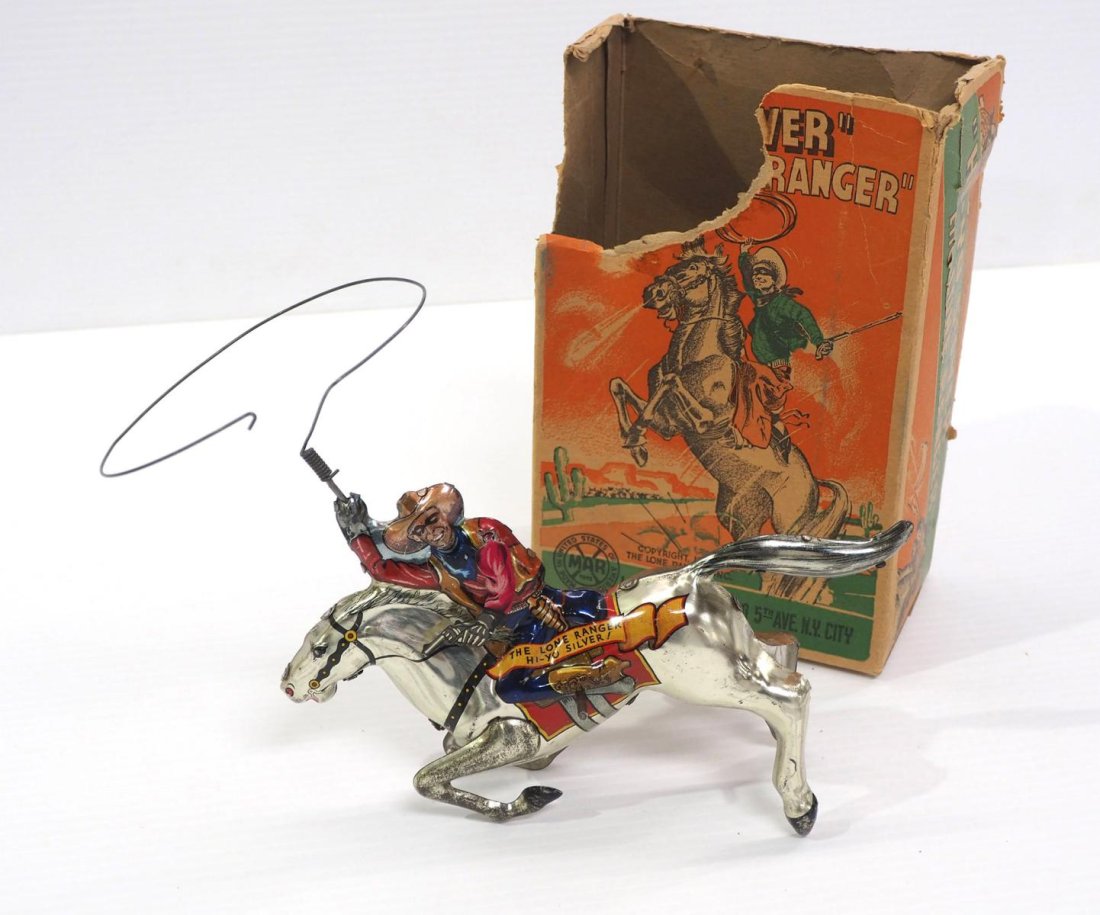 Marx wind-up Lone Ranger Hi-Yo Silver (1 of 3)
