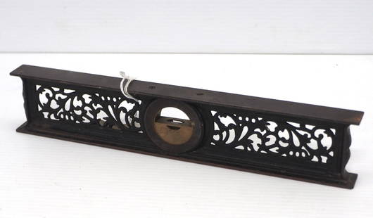 12" Davis Level & Tool Co. Level & Inclinometer: 12" Davis Level & Tool Co. cast iron Level & Inclinometer with Sept. 17, 1867 patent -Vial intact