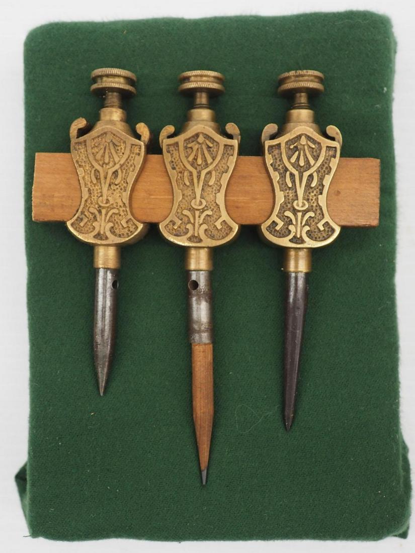 (3) Stanley No.2 Type 1 Trammel Points (1 of 3)