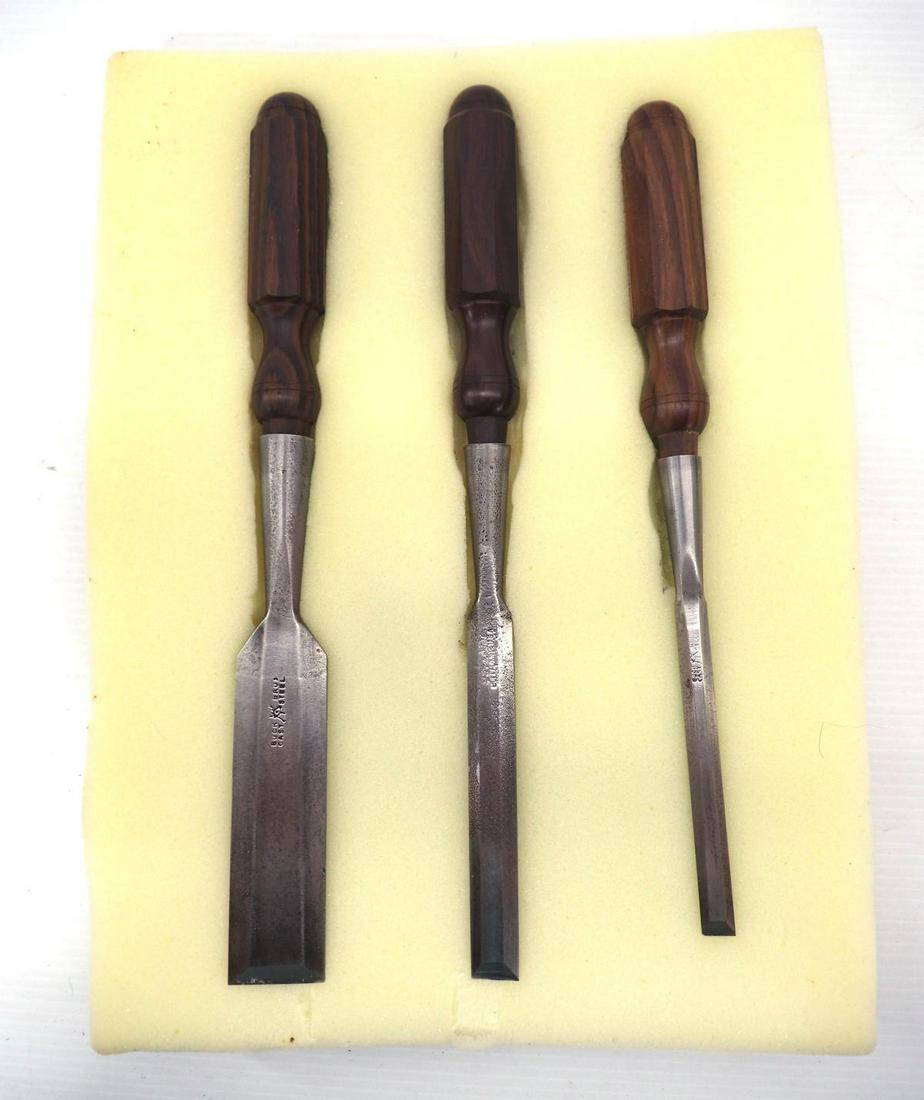 (3) Buck Brothers Chisels with Rosewood handles (1 of 3)