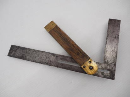 Stanley No.24 Combination Try Square & Bevel: Stanley No.24 Combination Try Square & Bevel with inset handle & 10" blade, in display case