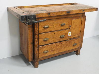 Hammerker-Schlemmer Workbench with iron vise