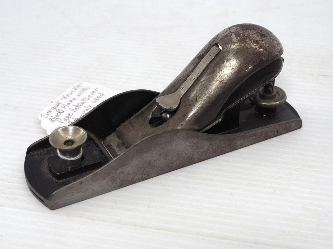 Sargent "Knuckle" Block Plane with Page Lever Cap (1 of 3)