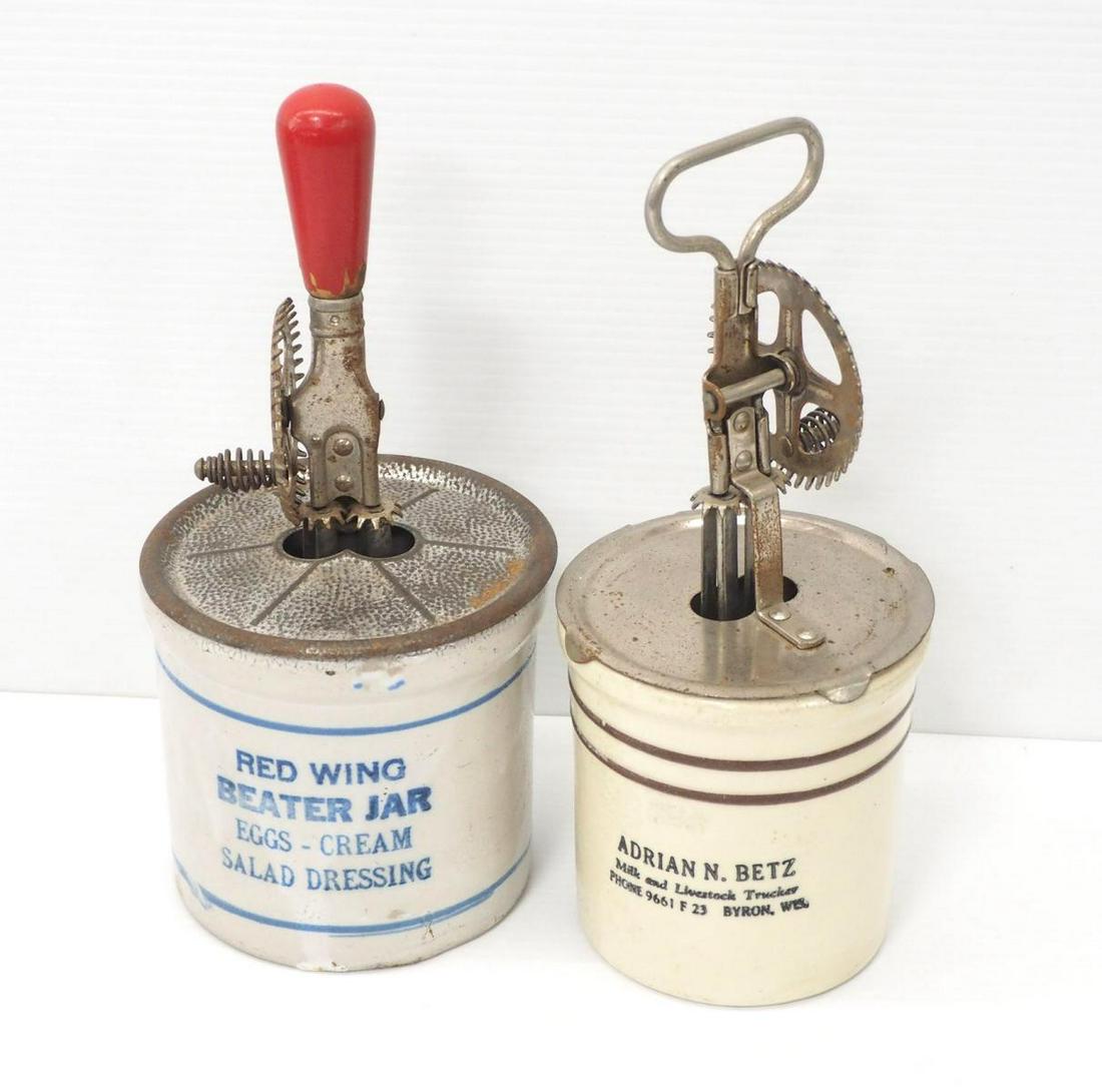 (2) 1-quart crock beater jars (1 of 4)