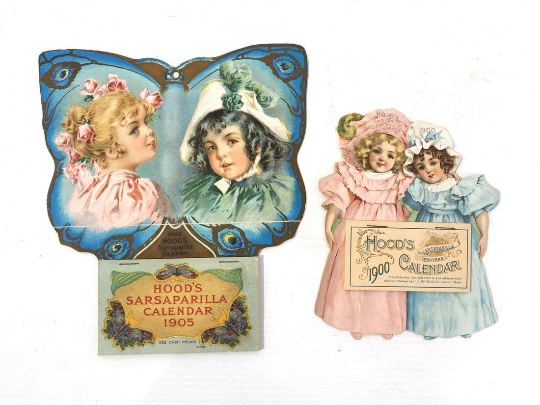 (2) Hoods die-cut calendars, complete (1 of 2)