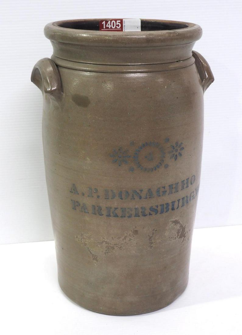 4 gallon decorated butter churn crock (1 of 4)