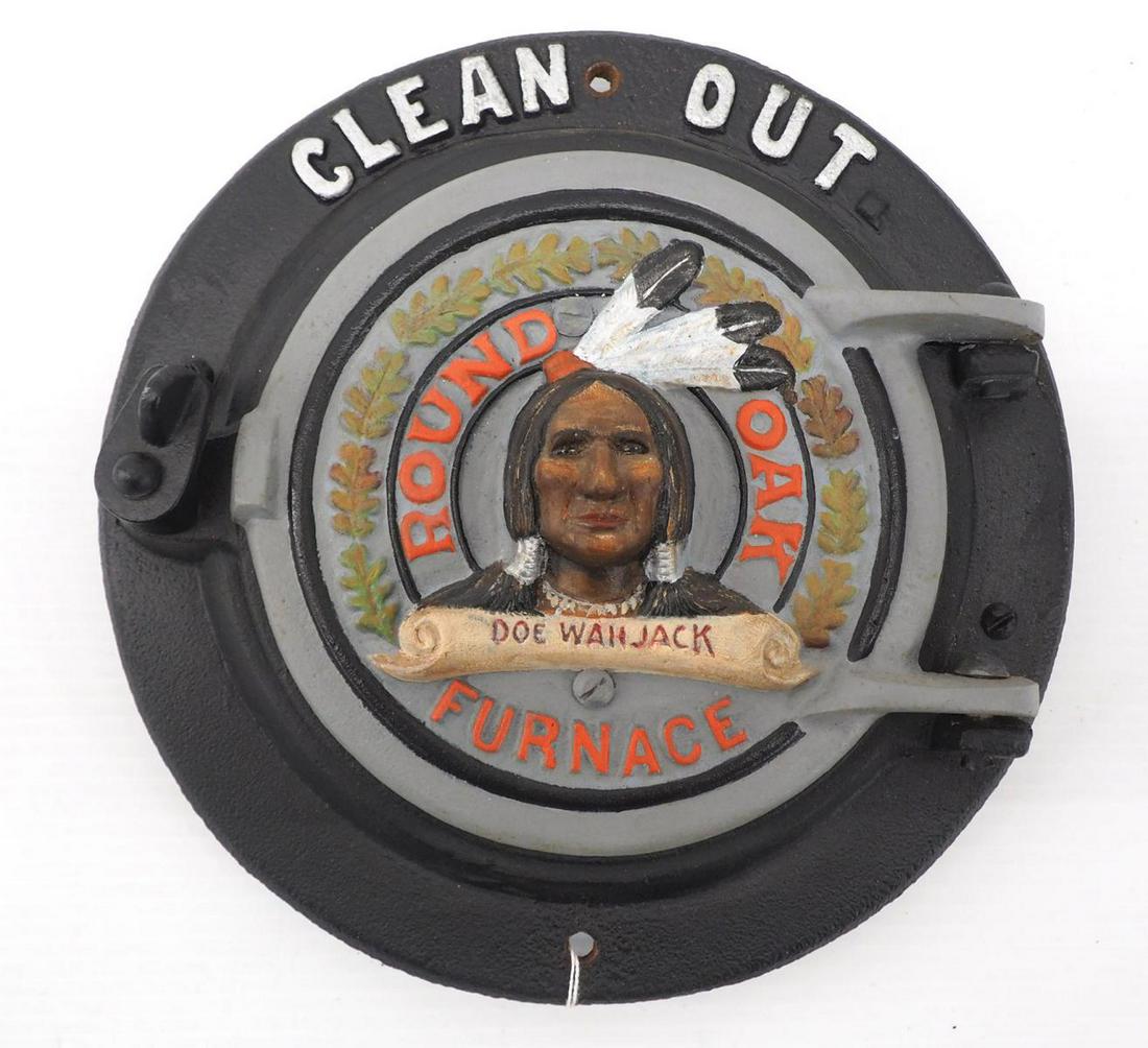 Doe Wah Jack Round Oak furnace clean out door (1 of 3)