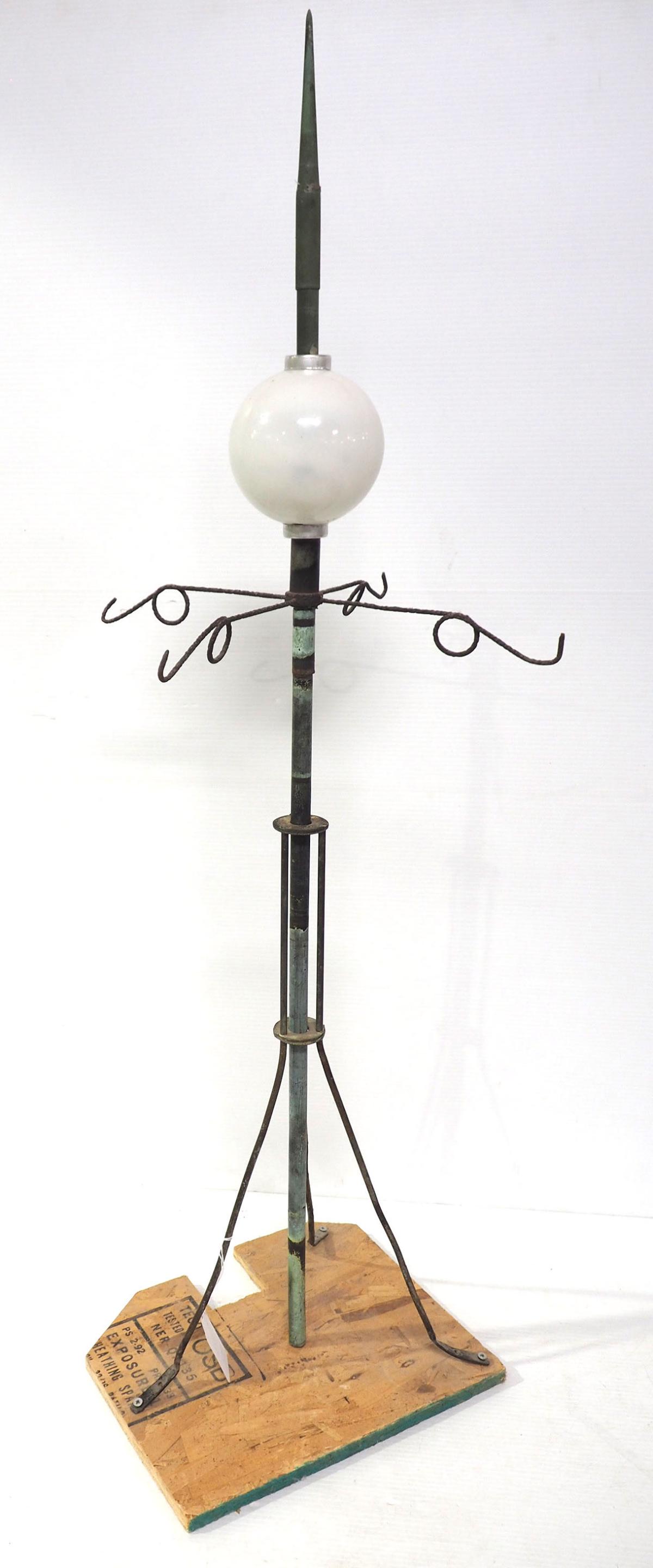 Old hanger with white lightning rod ball (1 of 2)