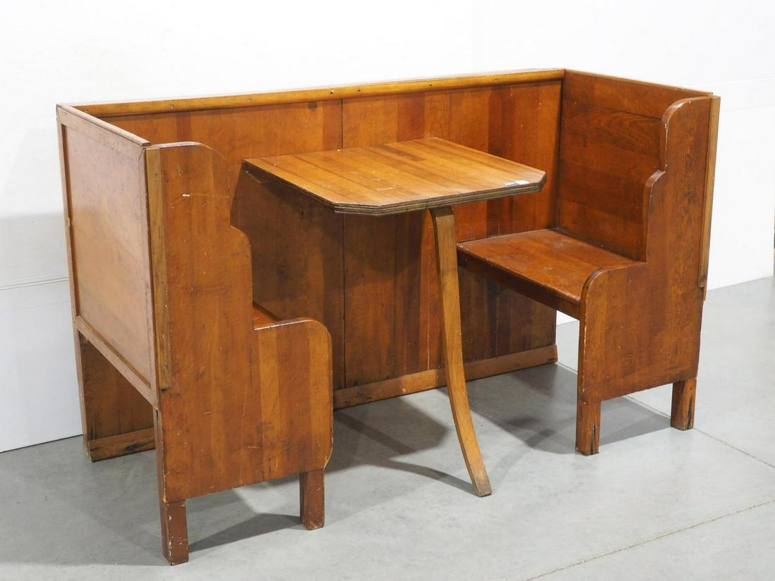 Wooden 1940's booth from small Indiana town drugstore (1 of 4)