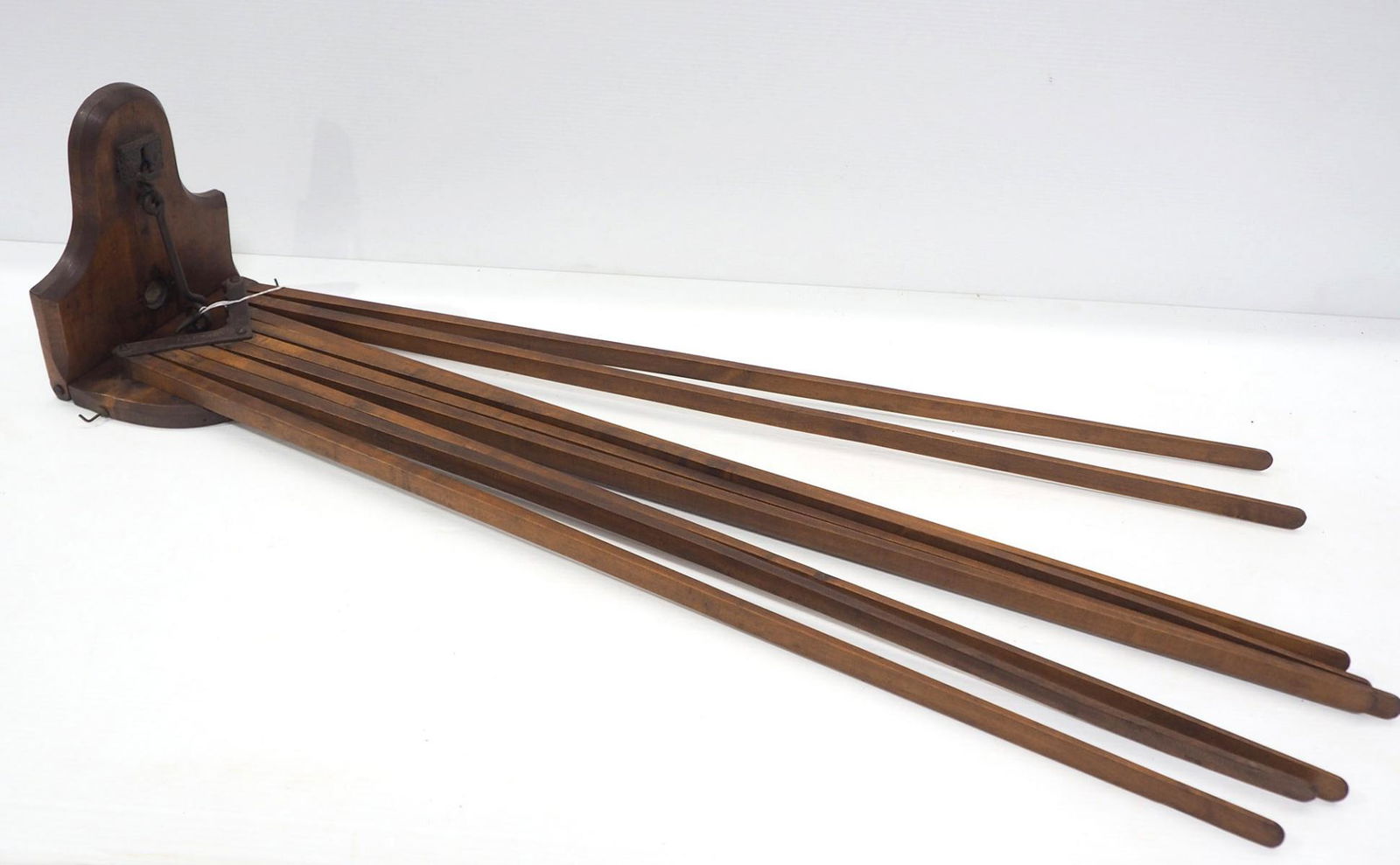 Wooden, wall-mount clothes drying rack (1 of 4)