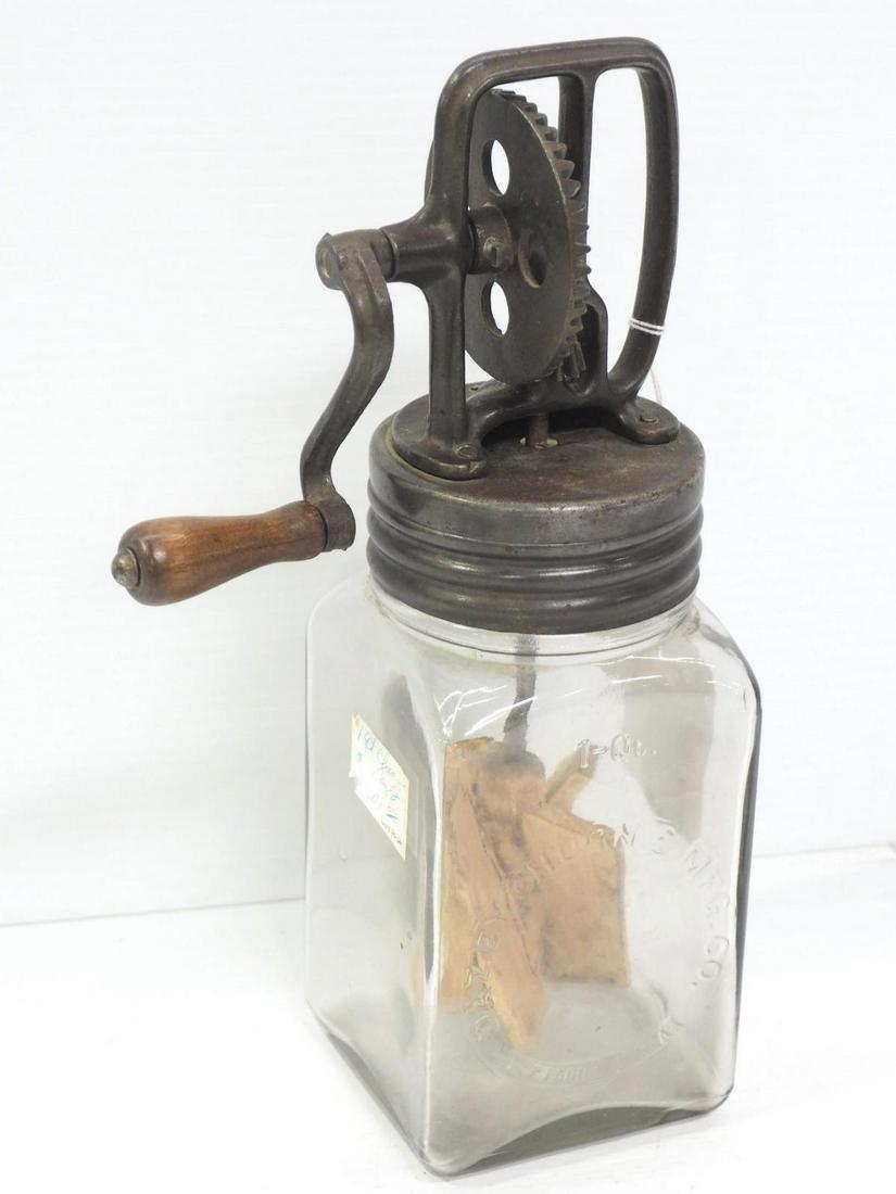 1-quart glass Dazey butter churn (1 of 8)