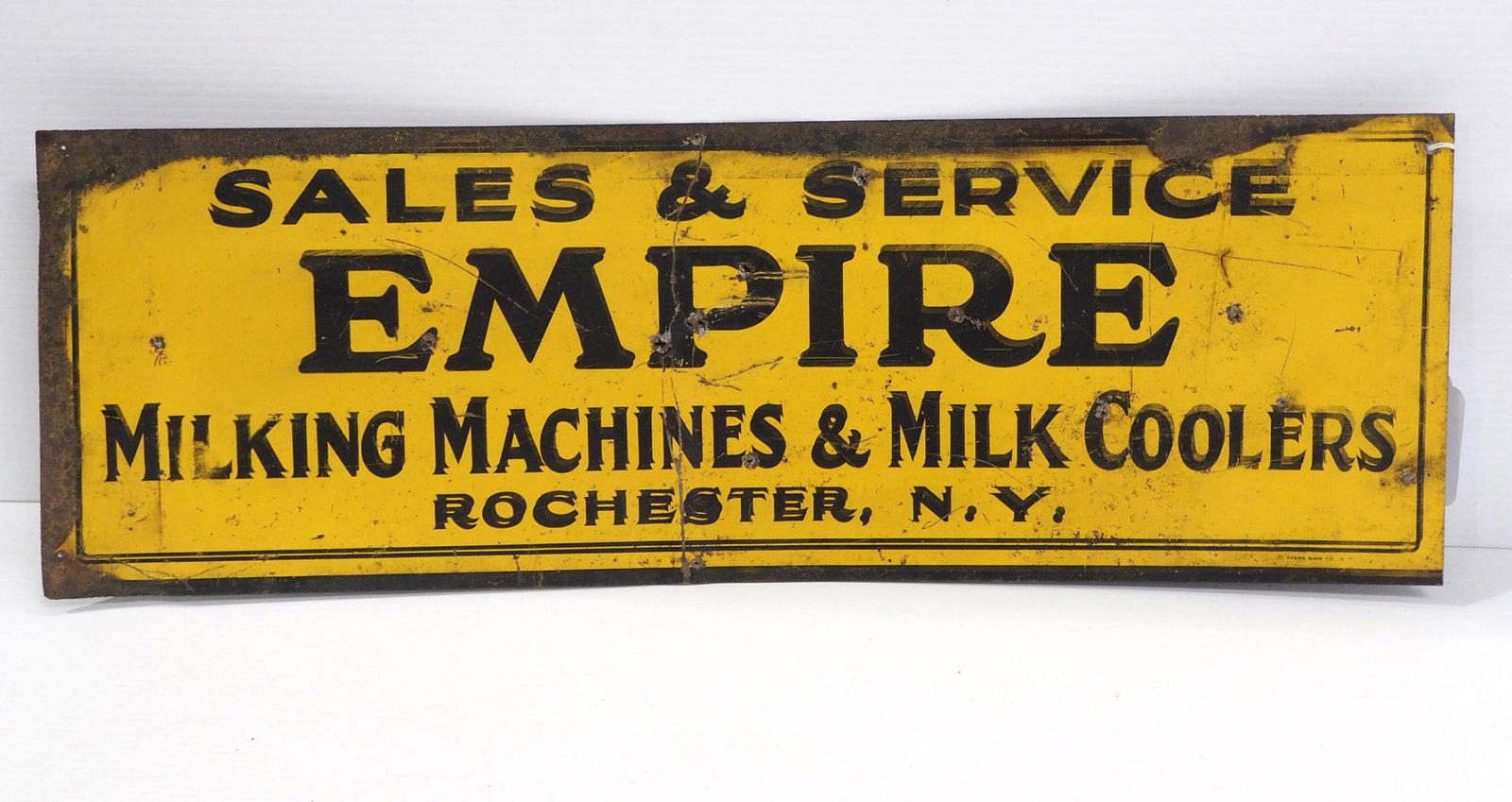 Empire Sales & Service sign: Empire Sales & Service sign, SST, 24"x8" -Very Rough