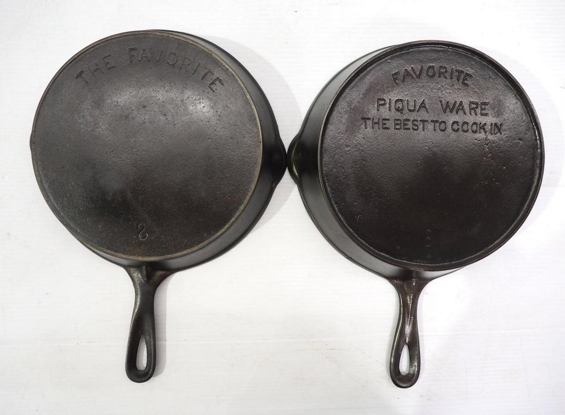 (2) Favorite No.8 cast iron skillets (1 of 4)