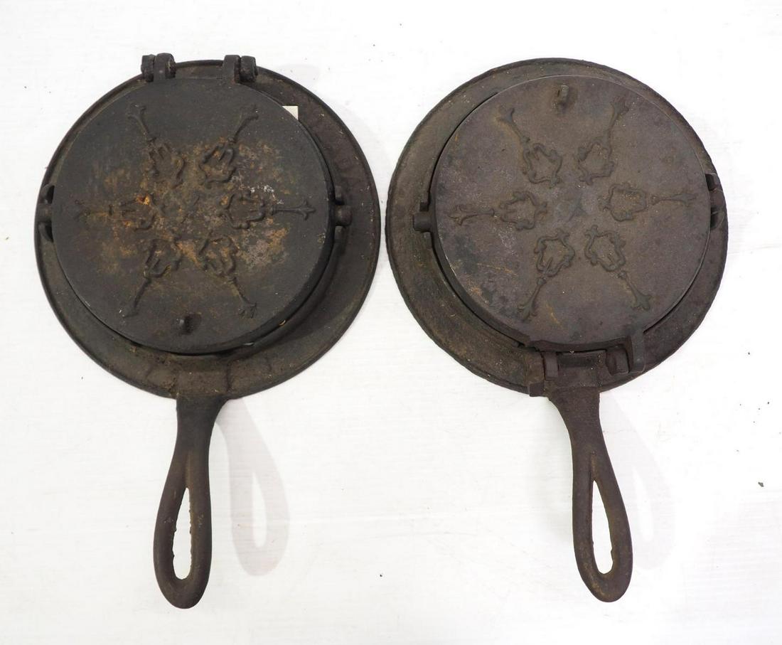 (2) Cast iron waffle irons (1 of 4)
