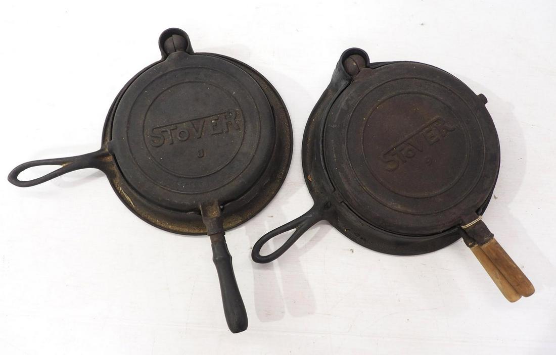 (2) Stover waffle irons: No.8 / No.9 (1 of 3)