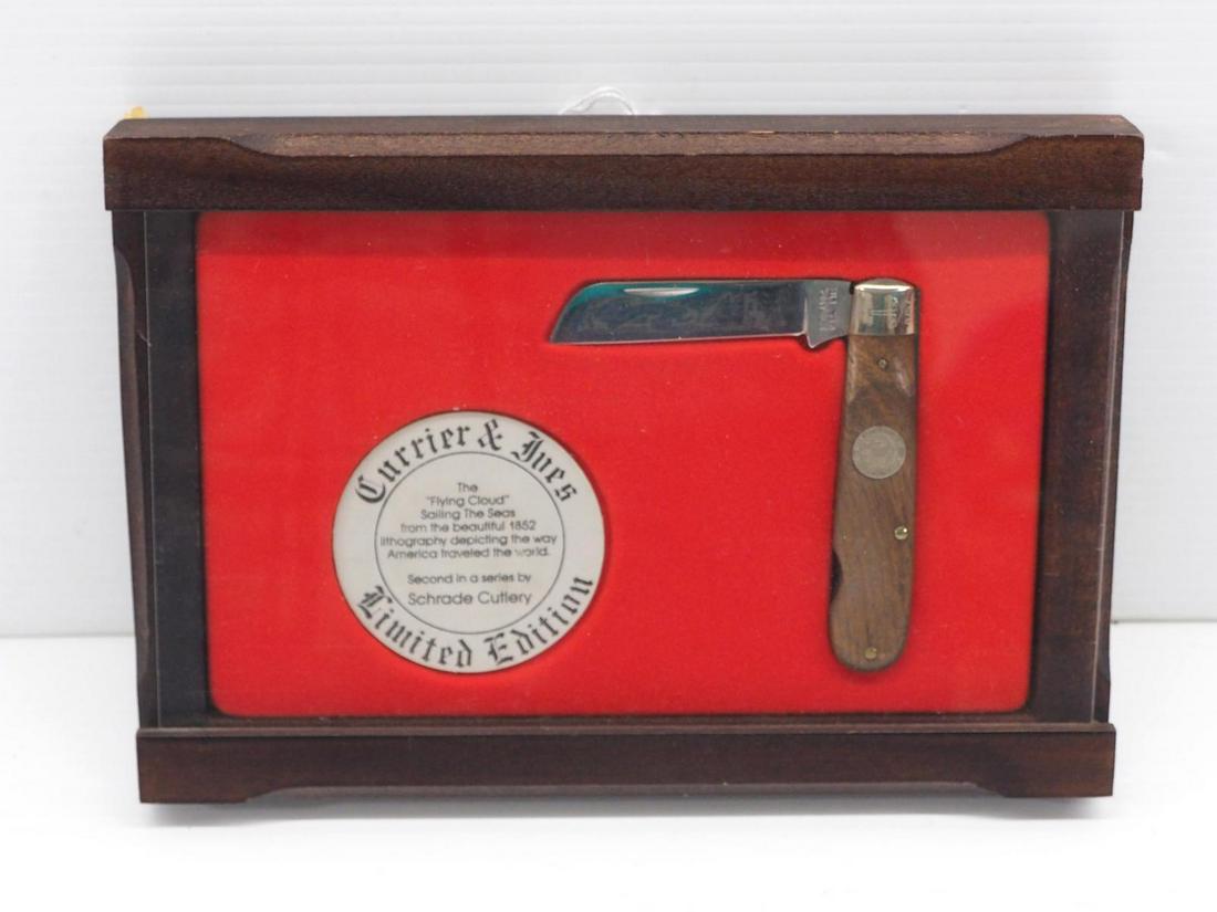 Currier & Ives Pocket Knive: Currier & Ives Limited Edition "The Flying Cloud" by Schrade Cutlery in original display