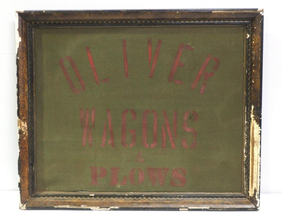 Oliver Wagons Plows canvas sign (1 of 4)
