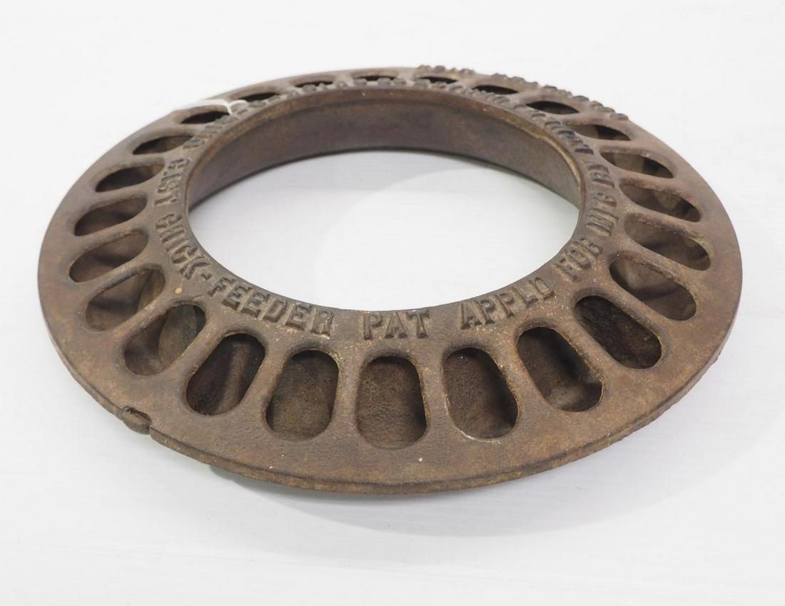 Cast iron round Chick-O-Ring chick feeder (1 of 4)