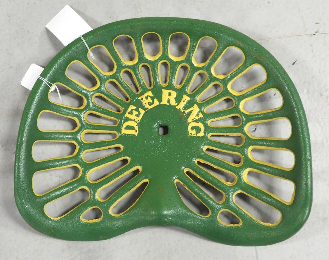 Deering cast iron seat: Deering cast iron seat