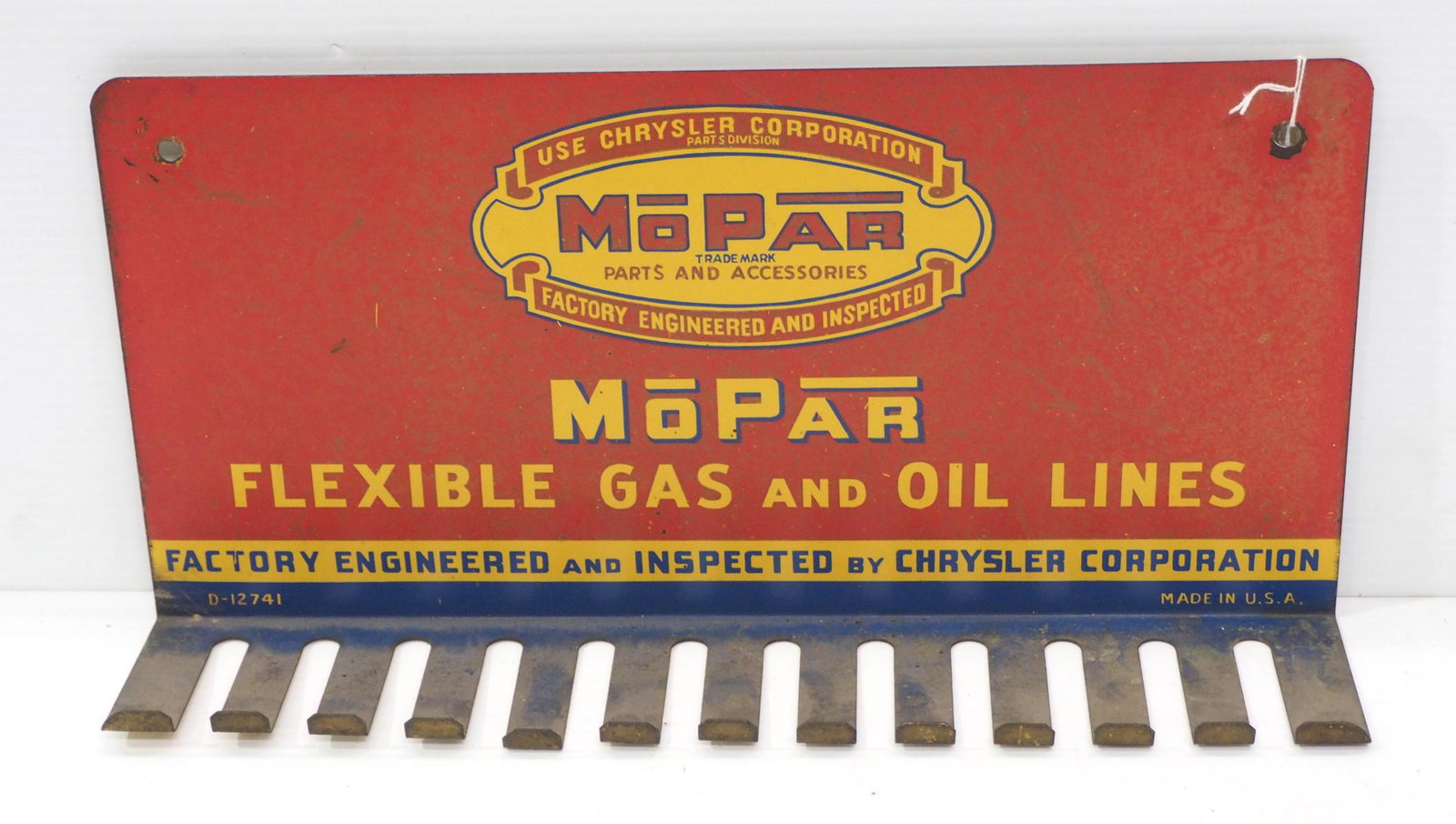 Mopar Gas & Oil Lines display rack: 16"x8" SST Mopar Gas & Oil Lines display rack -Good