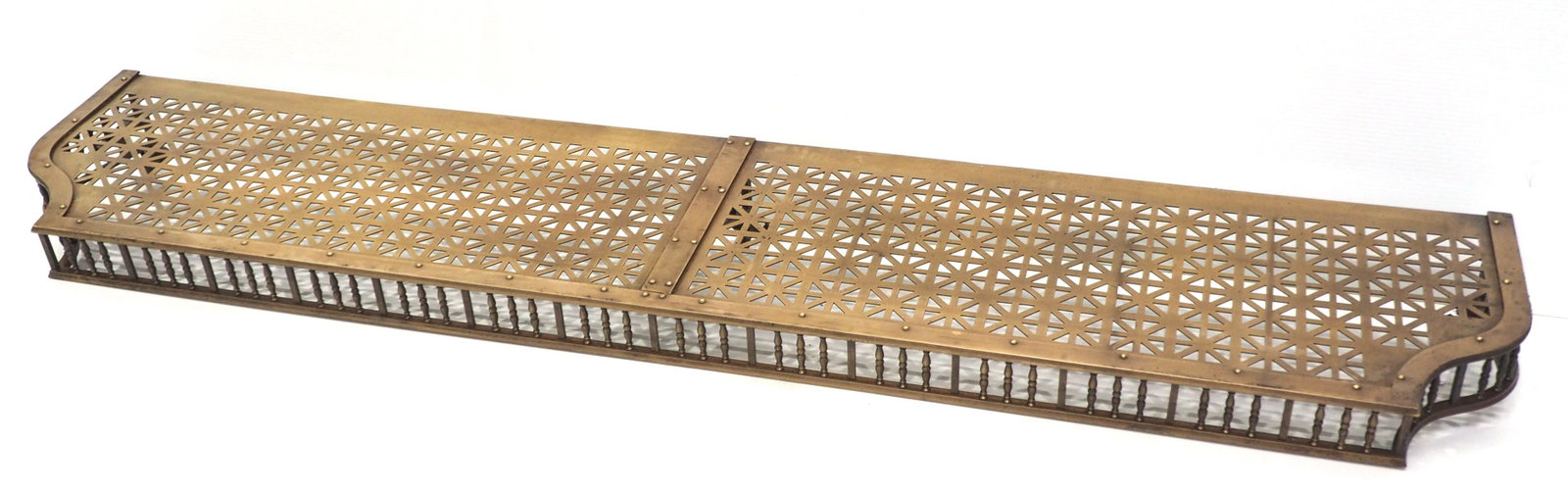 Brass railroad luggage rack: 60"x12" brass railroad luggage rack ---BUYER TO ARRANGE SHIPPING