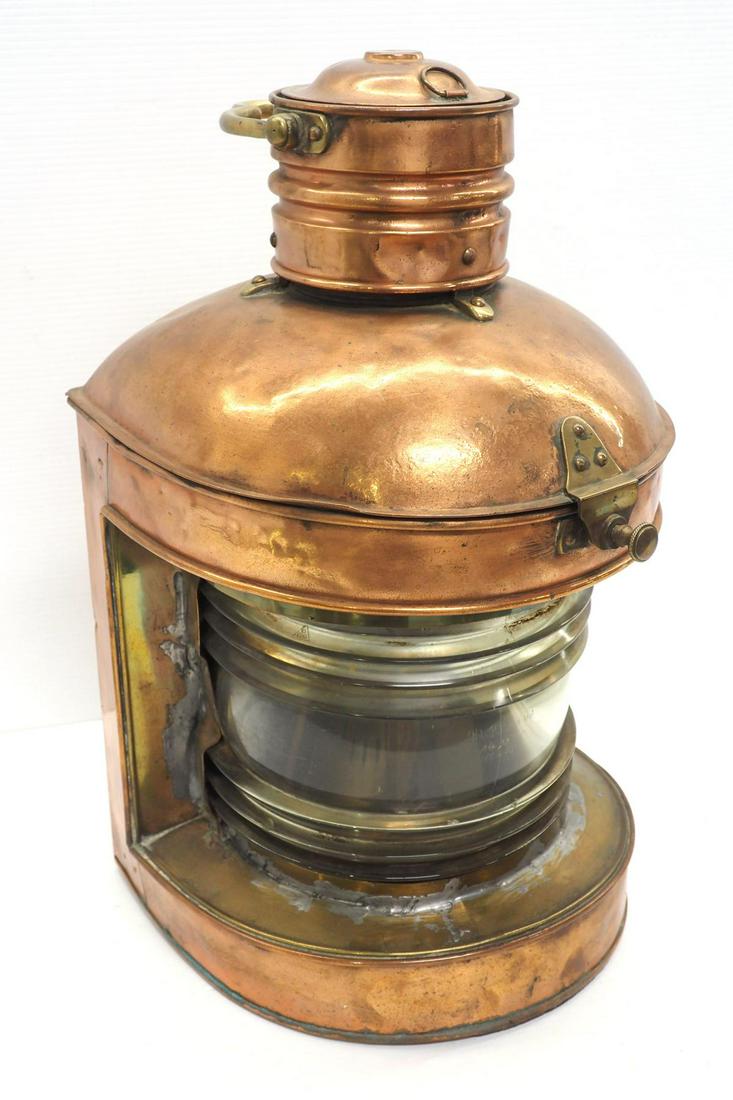Copper kerosene ship lantern (1 of 4)