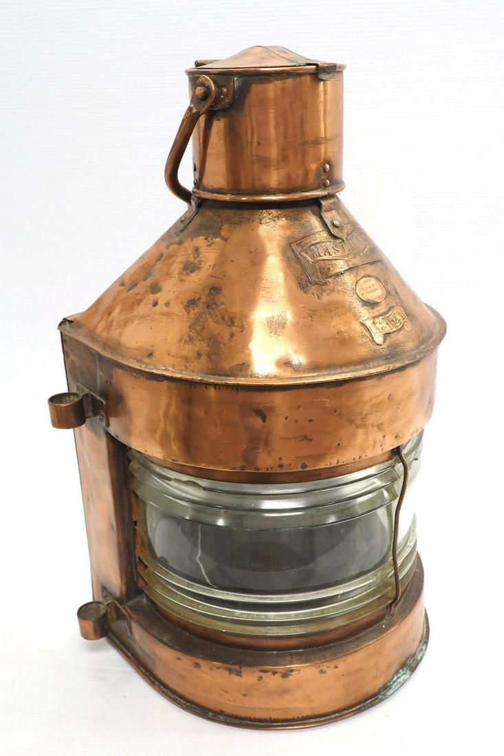 Copper kerosene ship lantern (1 of 3)