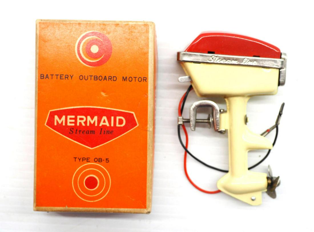 Mermaid toy boat motor: Mermaid toy boat motor, 3½"L -Excellent with original box