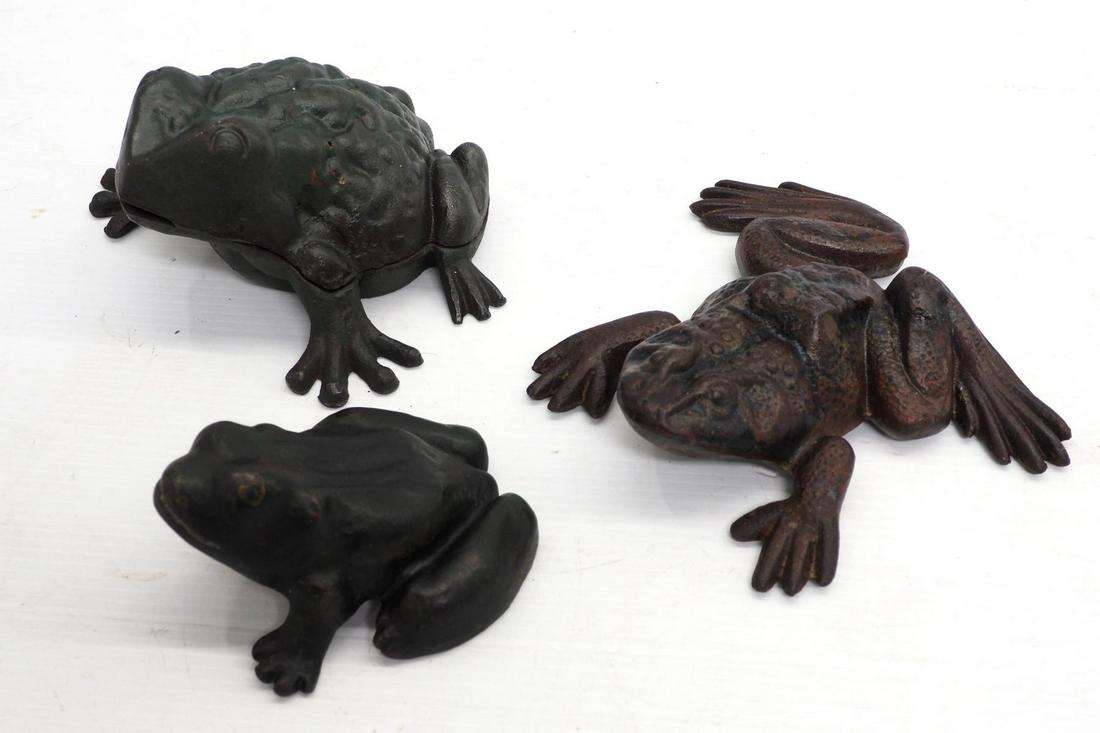(3) Cast iron frogs: (3) Cast iron frogs