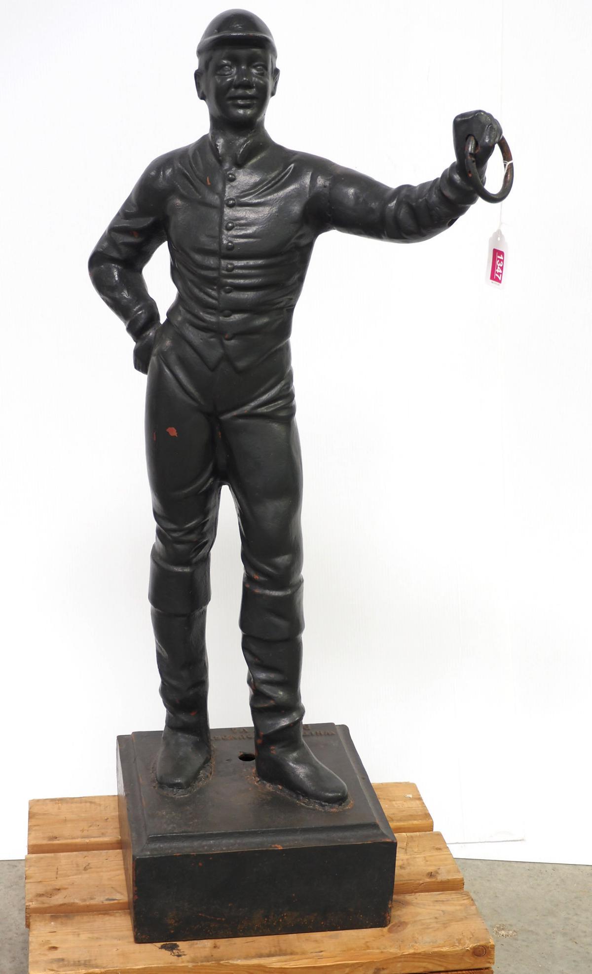 Cast iron jockey hitching post (1 of 6)