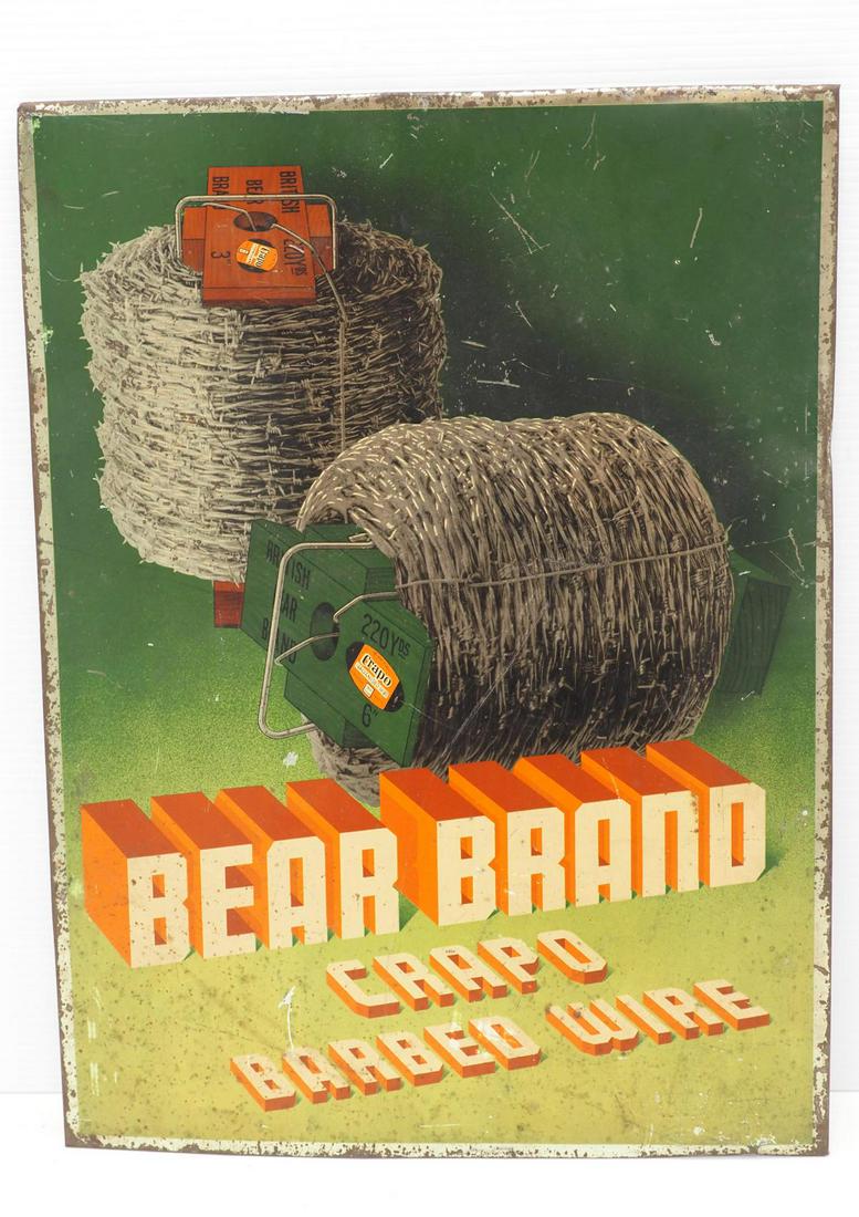 Bear Brand Barb Wire stand-up sign (1 of 5)