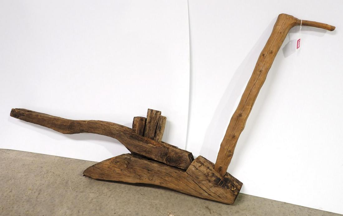 Very primitive 1-horse walking plow (1 of 3)