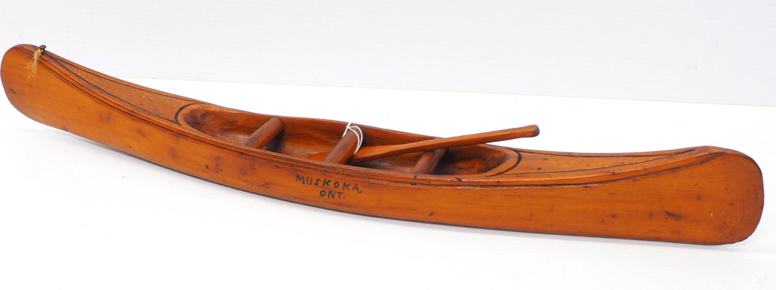 Miniature wooden canoe, Ontario Canada (1 of 5)